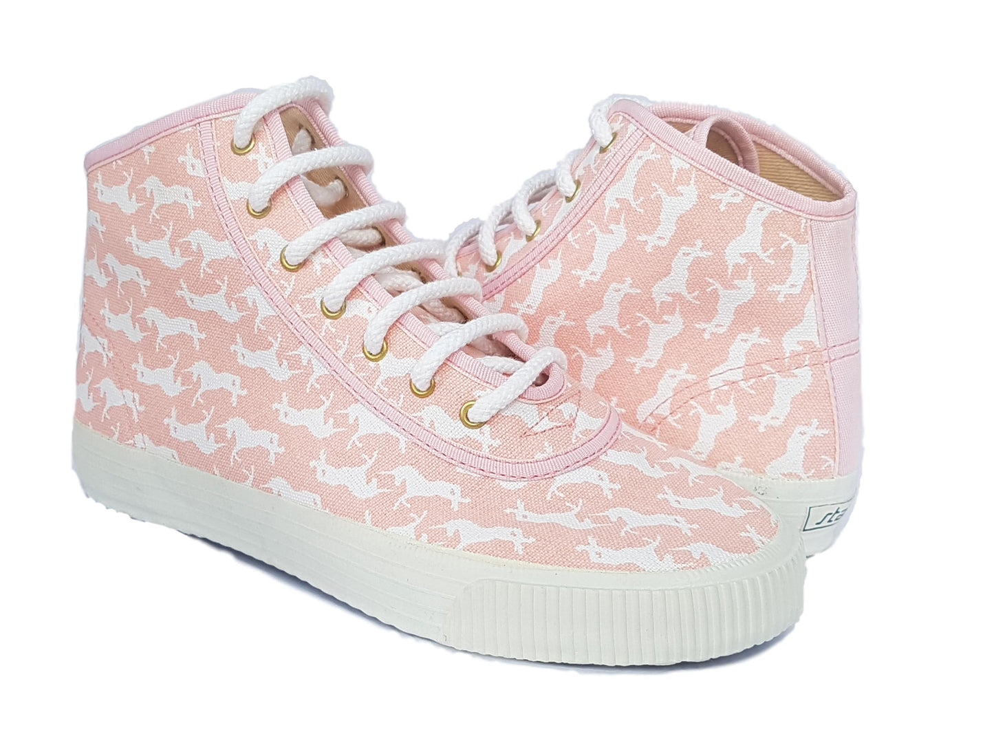 Startas Pink Unicorn high top canvas sneaker