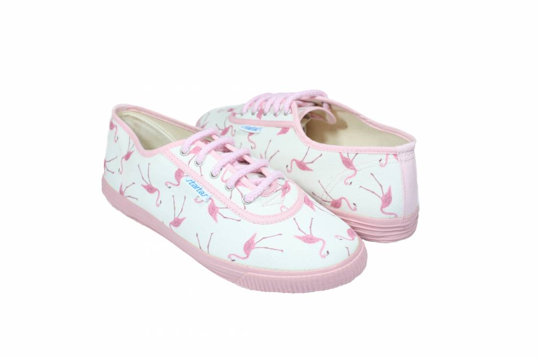 Pink Flamingo canvas shoe