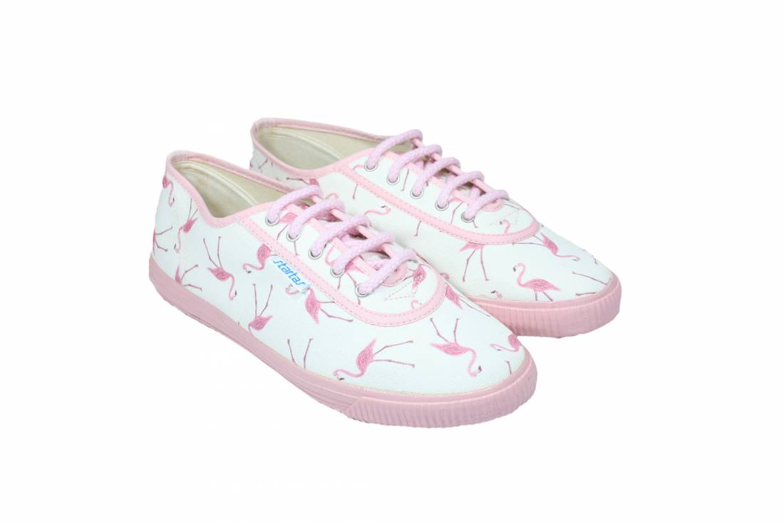 Pink Flamingo canvas shoe