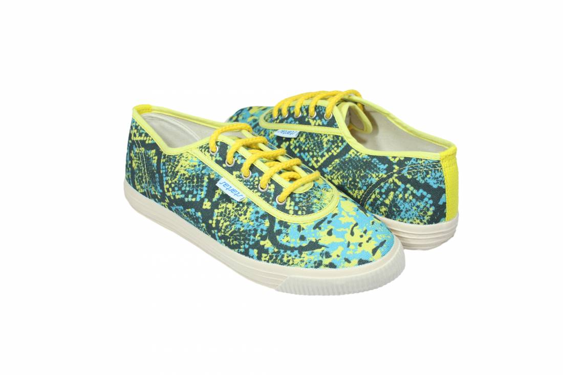 Neon snake canvas sneaker