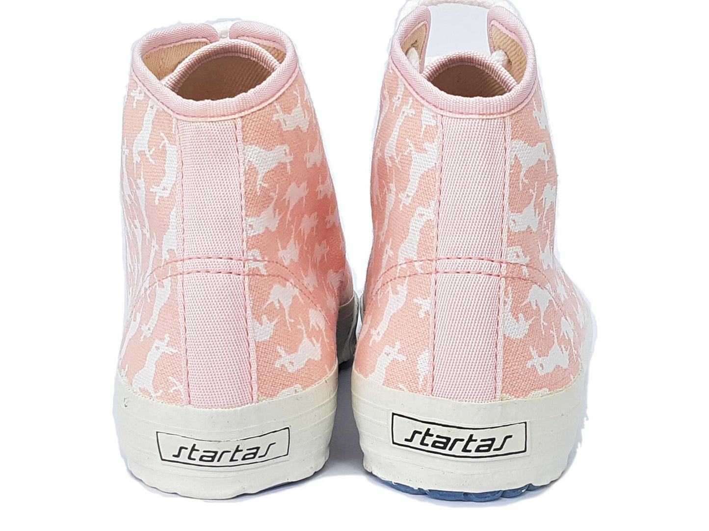 Startas Pink Unicorn high top canvas sneaker